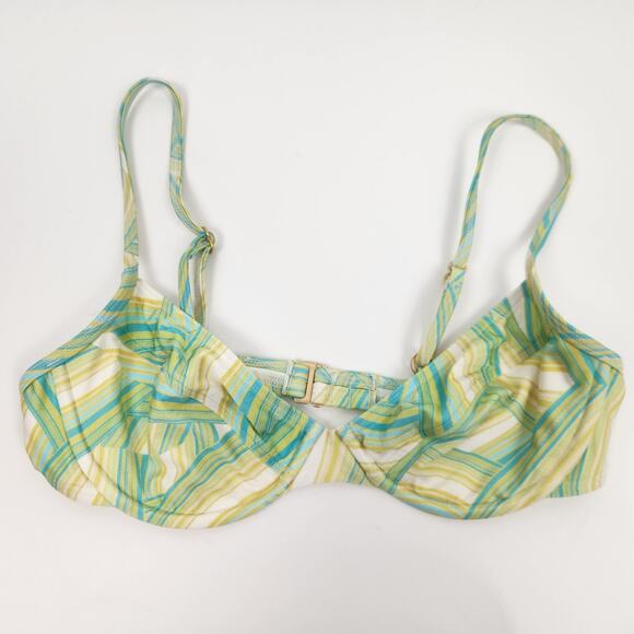 L*Space Missy Bikini Top in Over the Edge Yellow Green Size Small Underwired NWT - Picture 1 of 5